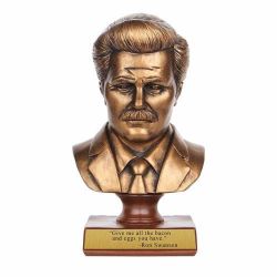 Parks and Recreation Ron Swanson Bust Parks and Recreation Beeline Creative Statues