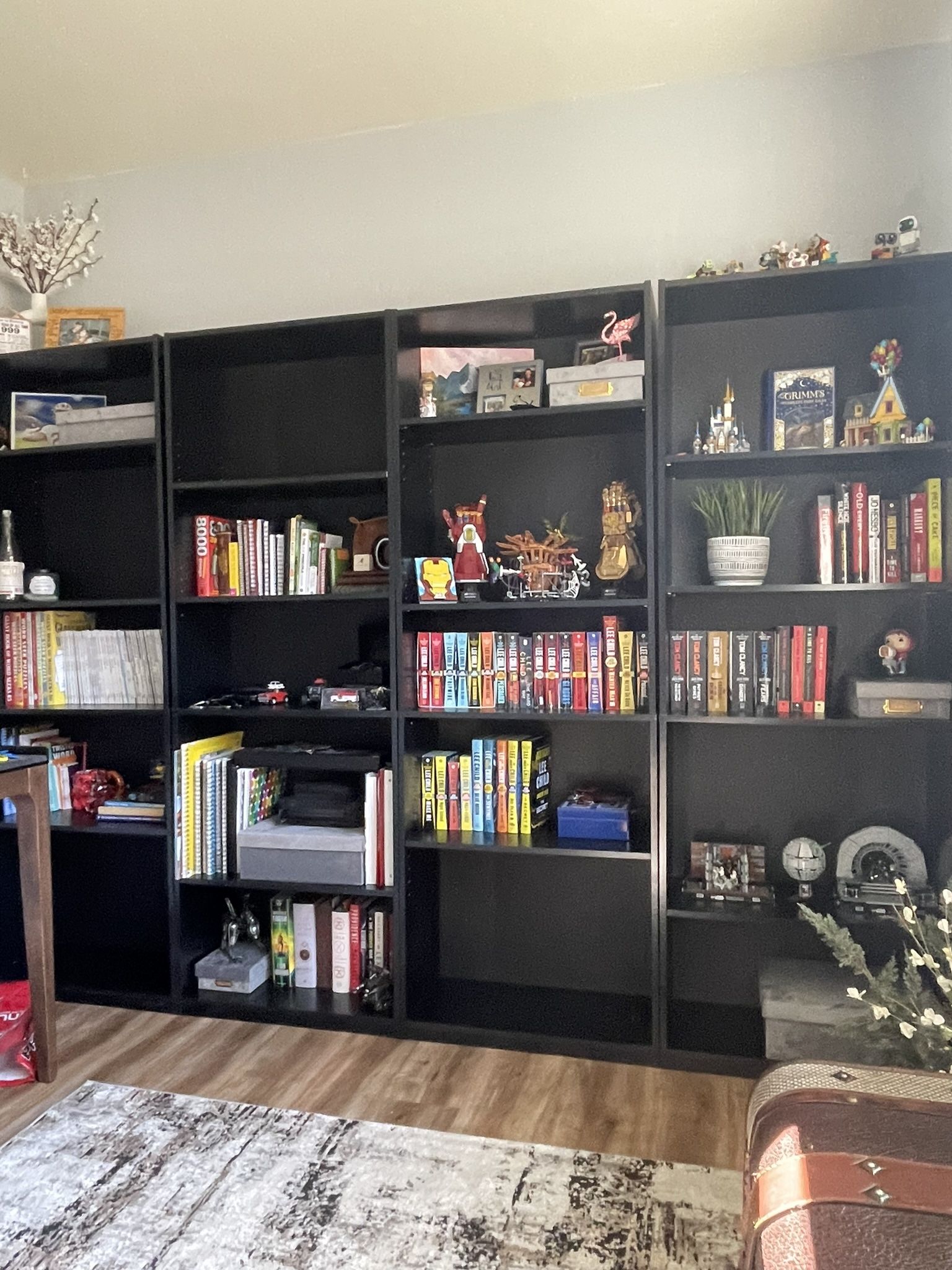 4 Black Bookcases