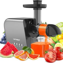 Slow Masticating Juicer Easy to Clean Electric Cold Press Juicer Extractor for Fruit and Vegetable 90% Juice Yield Juicer Machines with Soft Hard Mode