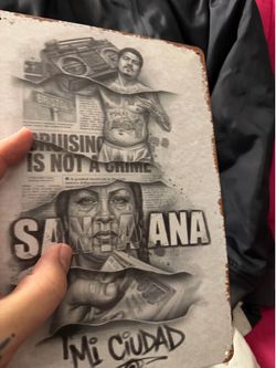 Santa Ana Metal Sign