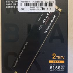 *NEED GONE ASAP* 2TB Nvme M.2 WD_Black SN770 SSD