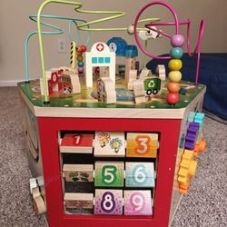 Wooden Activity Cube Toy