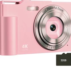 Digital Camera, FHD Digital Point and Shoot Camera with Anti Shake,
