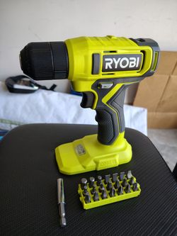 Ryobi 18V Cordless 3/8 in. Drill/Driver & 22-Piece Screwdriver bit set / NEW / TOOL ONLY-NO BATTERY