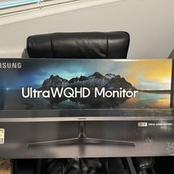 Price Firm Brand New SAMSUNG 34" Flat LED Ultra WQHD Monitor (3,440 x 1,440) - 75Hz, 4ms Response LS34J552WQNXZA Price Firm 