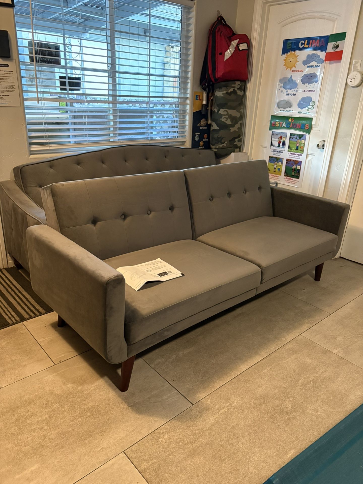 NEW Grey Futon
