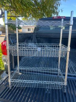 Chrome plated steel wire shelving shelf 30”x 22.5”x 12” deep basket shelves
