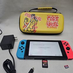 Nintendo Switch v2 Console HAC-001 (-01) Black W 64g. +Jumanji Game , Case Etc