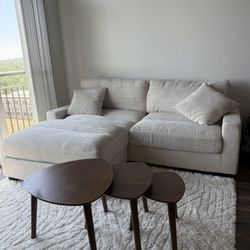 Beige 86'' Left Arm Facing Chofa
