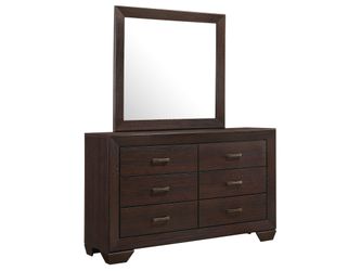 Kauffman Dark Cocoa Dresser and Mirror