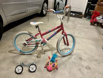 Huffy 20” Sea Star Kids Bike + Training Wheels + Helmet