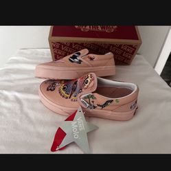 Kids Butterflies Vans Size 2.5 