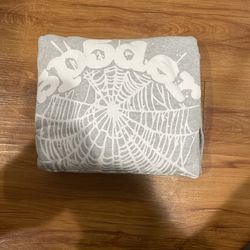 Sp5der Og Web Hoodie Heather Grey