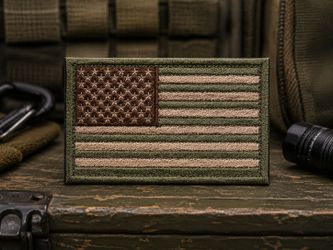 Tactical USA Flag Patch – Hook & Loop Velcro Backing