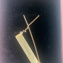 Lennon Plate 14K Gold Pendant Necklace