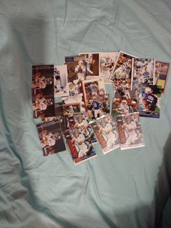 Peyton Manning 22 Card Lot 2001-2013 Cards Upper Deck Panini Topps Bowman