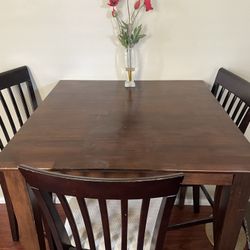High Top Pub Dining Table With 4 Chairs