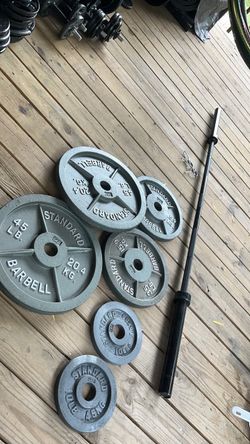 Olympic bar with discs