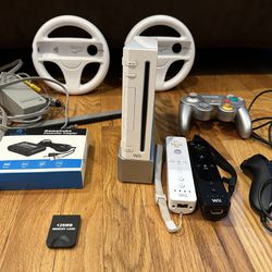 Nintendo Wii Console Complete System Bundle WITH Mario Kart & Wii games, 128gb memory card, and MORE