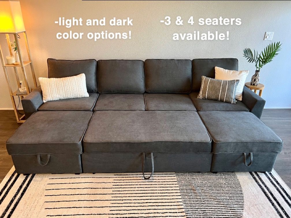 FREE DELIVERY Sleeper Sectional Sofa Couch - BRAND NEW