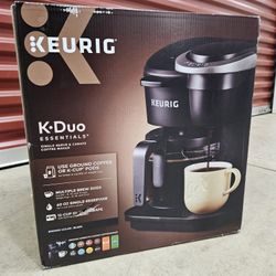 Keurig K-Duo Essentials Black Single-Serve K-Cup Pod Coffee Maker