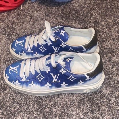 used Louis Vuitton Monogram Time Out Sneakers Shoes 8.5