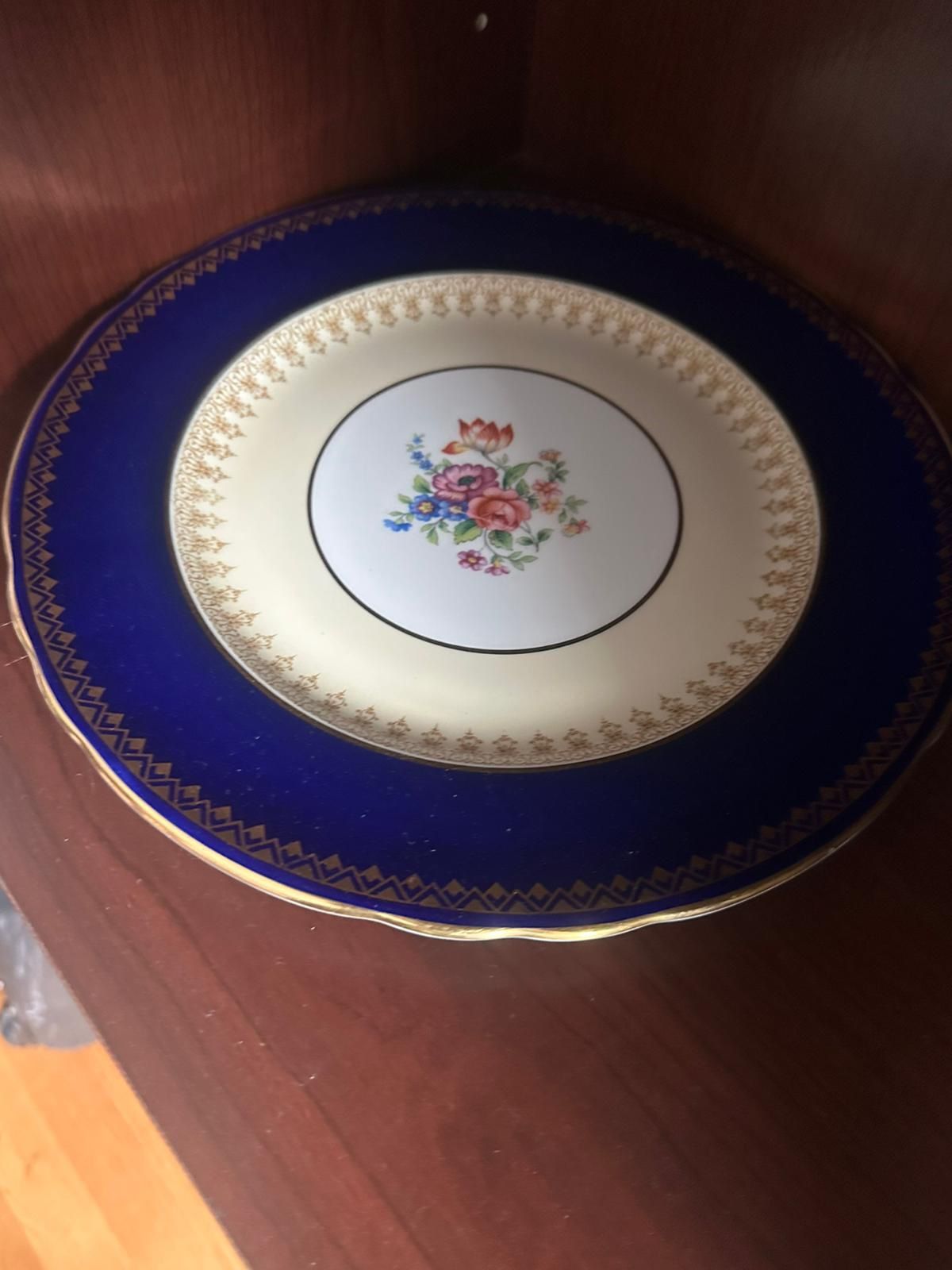 AYNSLEY Blue Dinner Plate