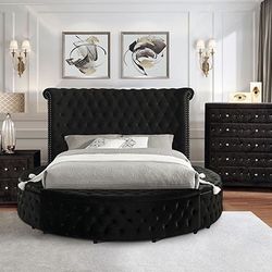 Brand New Elegant Tufted Storage Queen Size Bedroom Set 