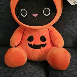 Halloween Cat Plush Stuffed Animal Pumpkin 