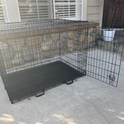 Frisco Fold & Carry Double Door Collapsible Wire Dog Crate, Large