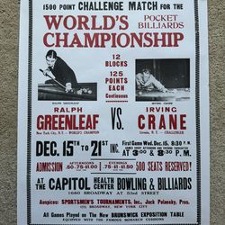 13 Billiard/Pool Posters, Rare!