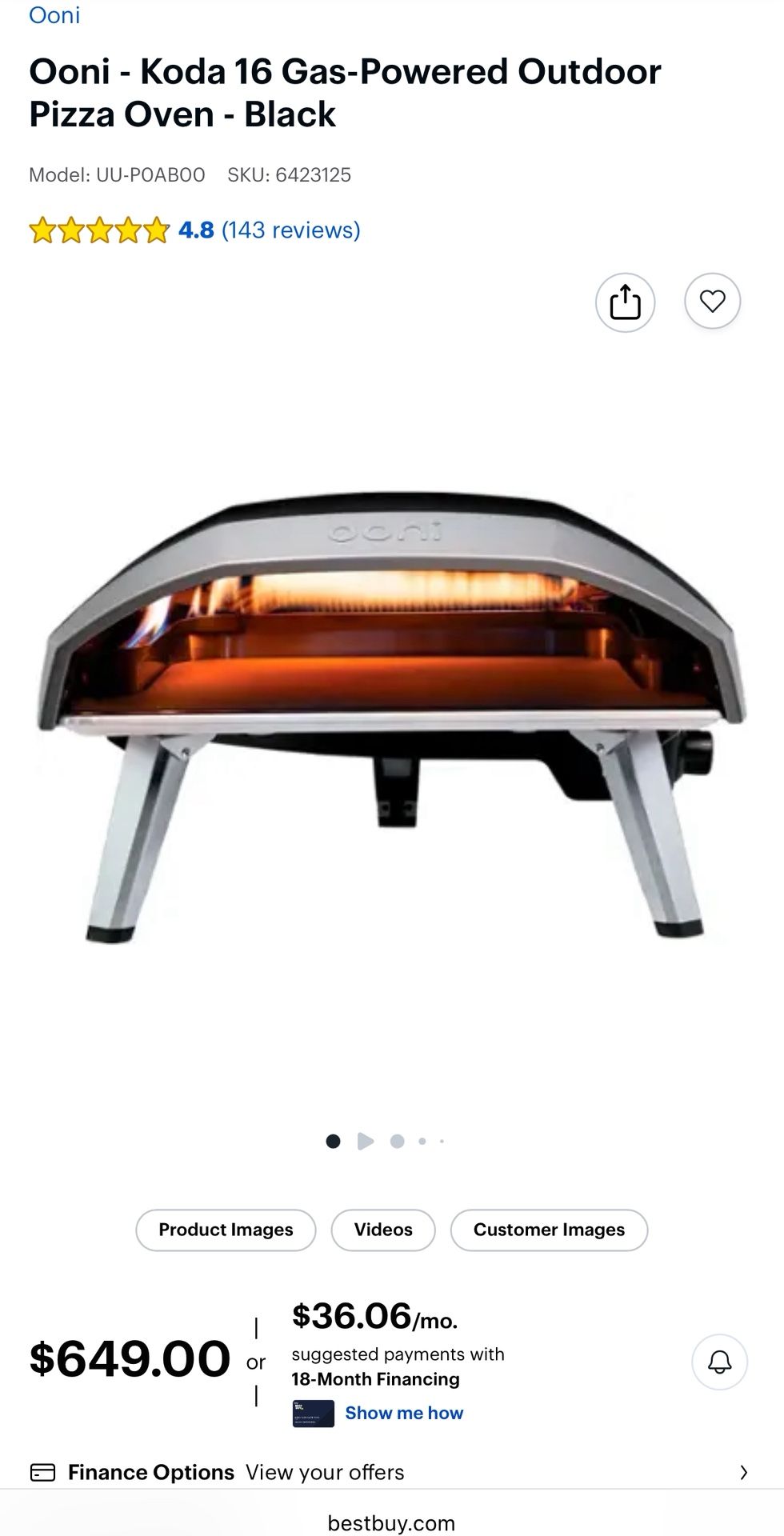 Ooni Koda 16 Gas-Powered Outdoor Pizza Oven for Sale in Clovis, CA
