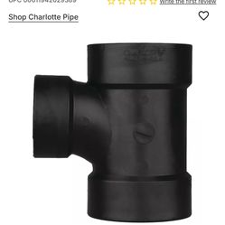 Charlotte Pipe 4 x 4 x 2 In. Hub x Hub x Hub Reducing Sanitary ABS Waste & Vent Tee