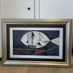 Vintage Mid Century Original Artwork Abstract Painting
