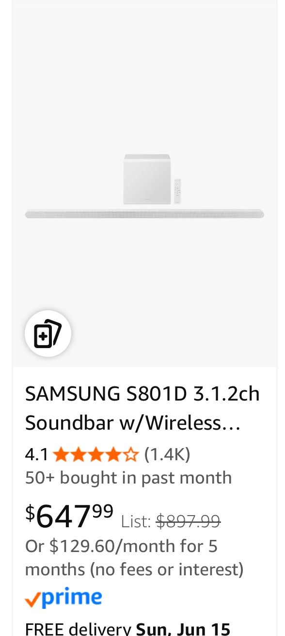 SAMSUNG S801D 3.1.2ch Soundbar w/Wireless