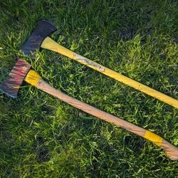 Two Axes Single Bit Hickory & Double Bit Fiberglass 