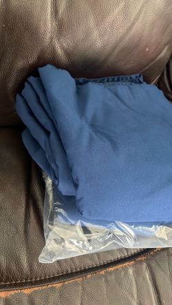 Navy blue fabric table clothes medium color