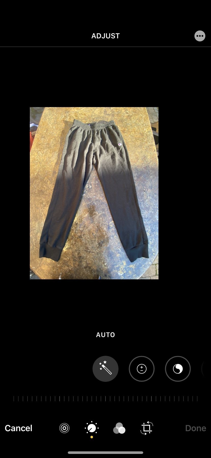 EUC Champion Men's 2XL Black Jogger Leg Sweatpants Heavy Cotton /Polyester