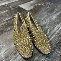 Gold Spike Dress Shoes