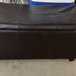 Last Chance faux leather storage bench