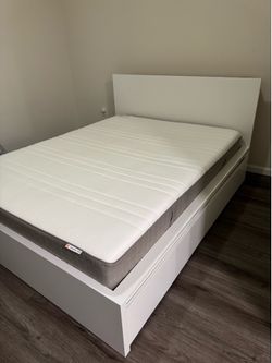 IKEA Malm Bed Frame, Mattress, 2 Drawers