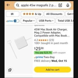 Apple 45w magsafe 2 power adapter