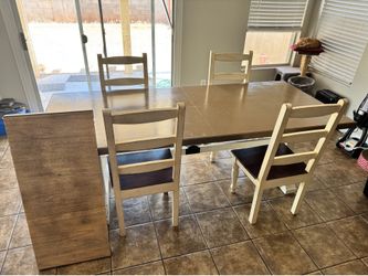 Dining room table and chairs