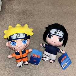Naruto and Sasuke Plushies