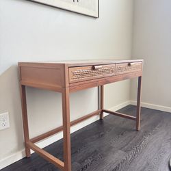 Vintage Style Rattan Desk