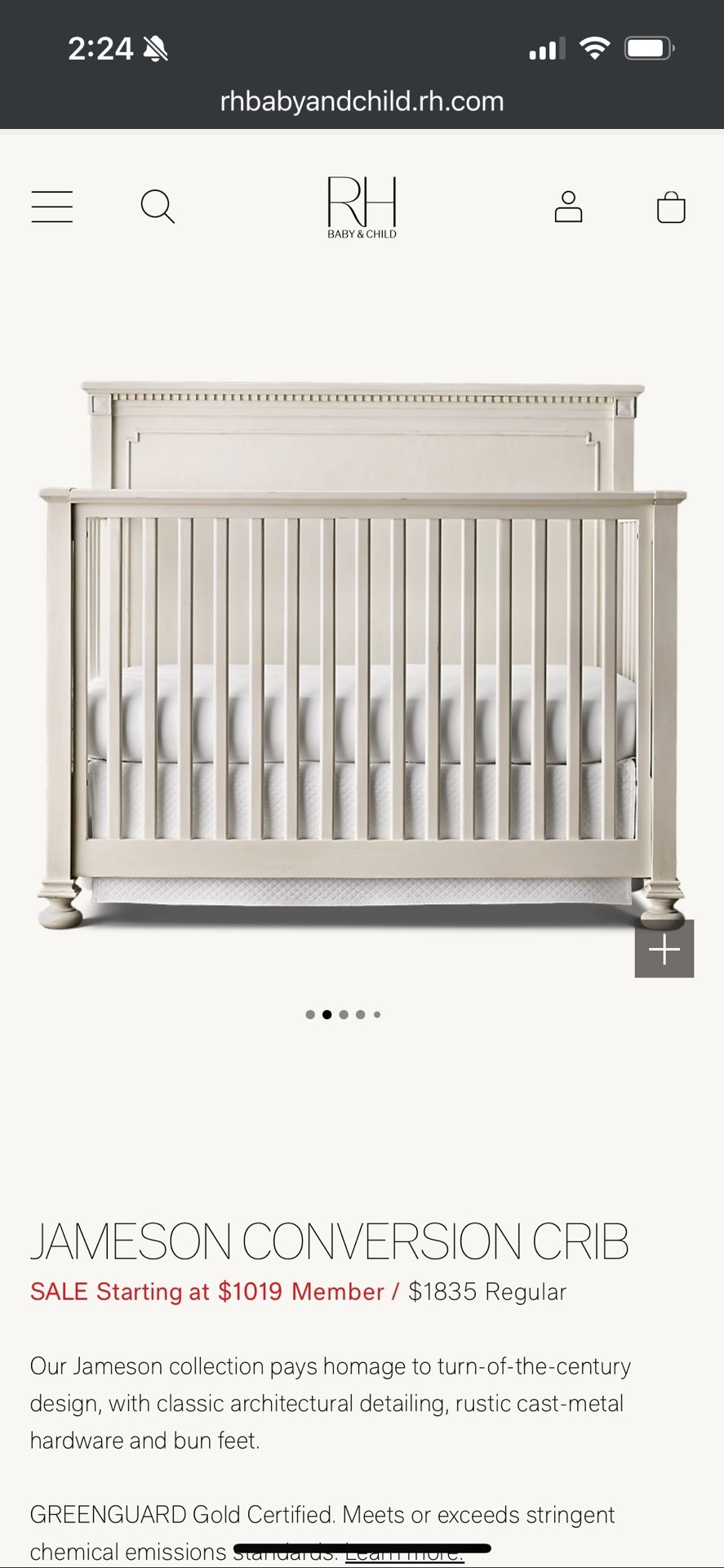 Restoration Hardware Crib 