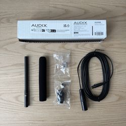 Shotgun Mic Audix M1255B-S Miniature Condenser Microphone with 25' Cable (Supercardioid, Black)