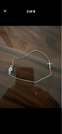 David Yurman Silver Cross Chain Bracelet