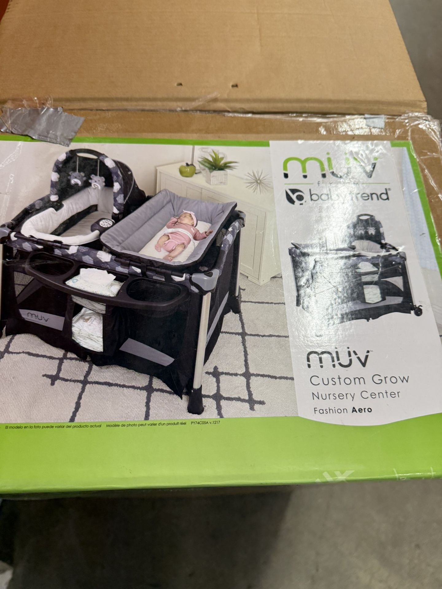 MUV® Custom Grow Nursery Center® Compact Deluxe Playard w/ Bassinet, Toys & Bag