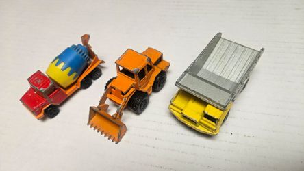 Vintage Majorette Construction Toy Truck Lot (Made in France) - 3 Pcs
